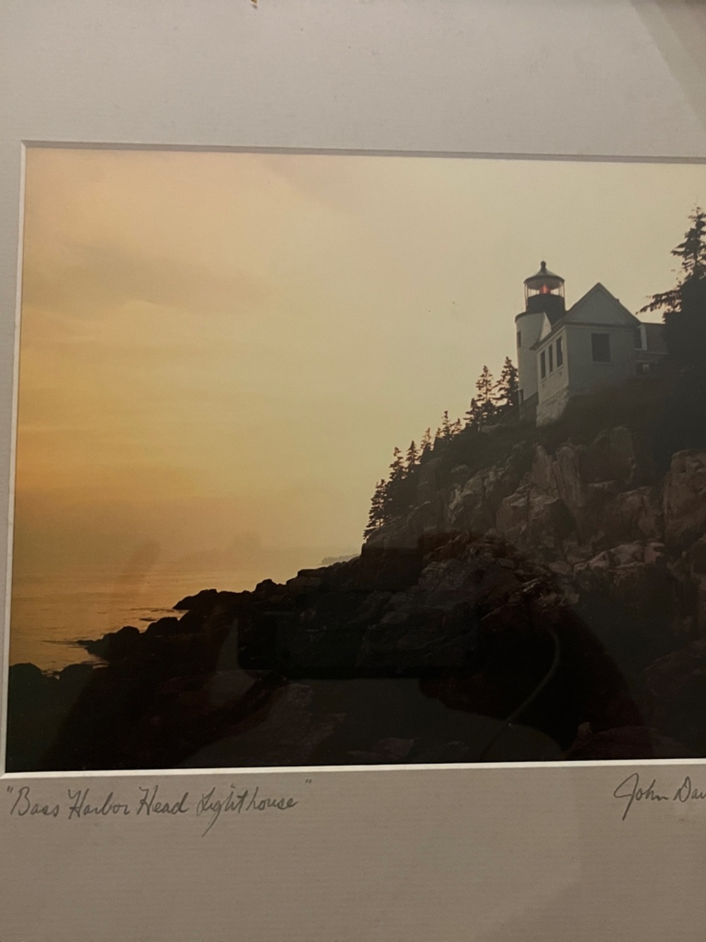 Framed Bass Harbor Head Lighthouse Print by photographer John David Geery